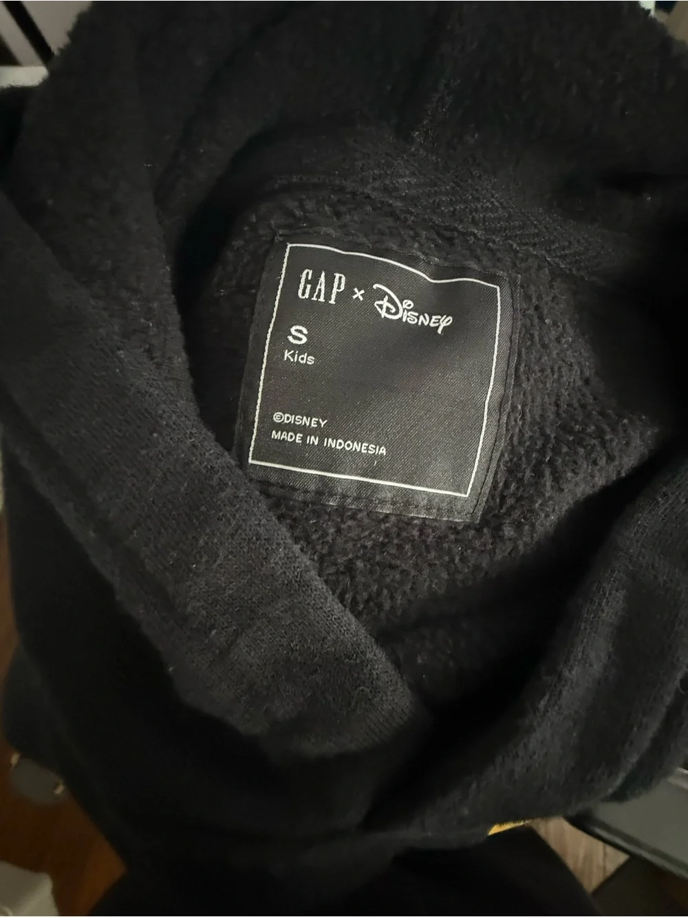 GAP Black Hoodie with Mickey Graphic